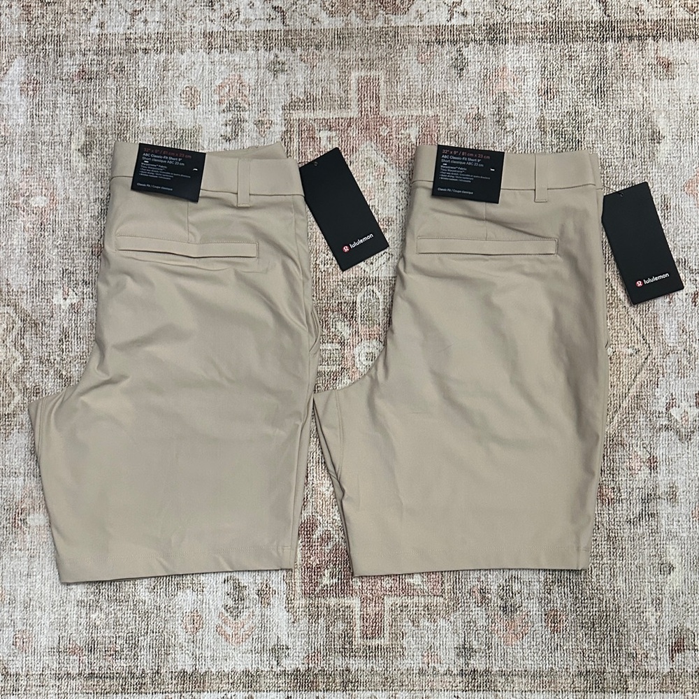 Set of 2 Men’s NWTS Size 32 Lululemon ABC Classic Fit Shorts Bundle